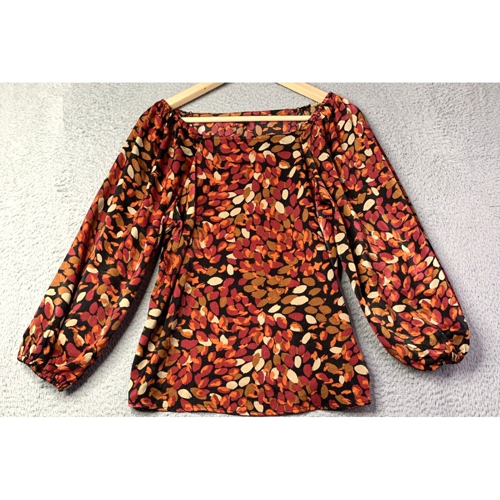 Liverpool Los Angeles Top Blouse Womens Size Small 3/4 Sleeve Multicolor Blouse